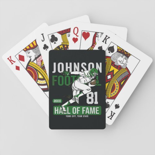 Personalized Football PLAYER Team NUMBER Sports Playing Cards