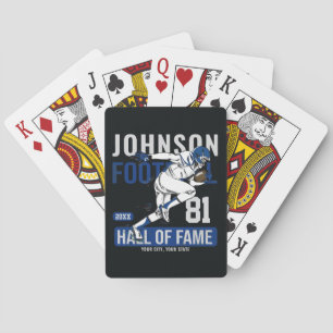 Personalized Football PLAYER Team NUMBER Sports Poker Cards