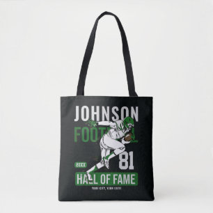 Personalized Football PLAYER Team NUMBER Sports  Tote Bag