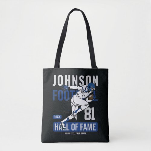 Personalized Football PLAYER Team NUMBER Sports Tote Bag