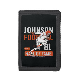 Personalized Football PLAYER Team NUMBER Sports Trifold Wallet