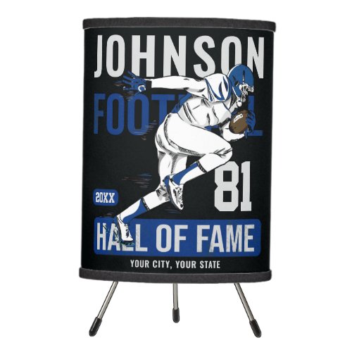 Personalized Football PLAYER Team NUMBER Sports  Tripod Lamp