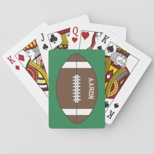 Personalized Football Playing Cards Gift
