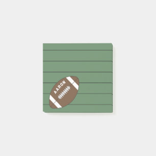 Personalized Football Post It Notes Gift