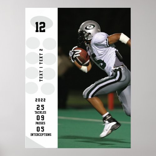 Personalized Football Poster Name Picture18x24