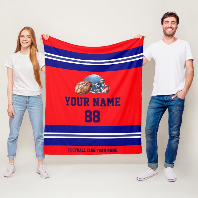 Personalized Football Senior Night Fleece Blanket (In Situ)