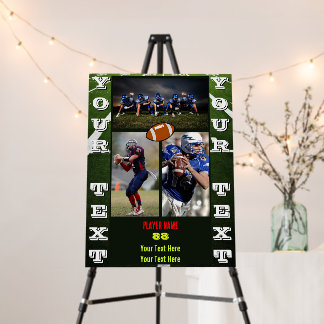 Personalized Football Senior Night Photo Collage Foam Board