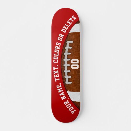 Personalized Football Skateboard Deck Your Text