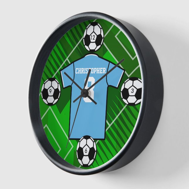 Personalized  Football Soccer Jersey wall clock (Angle)