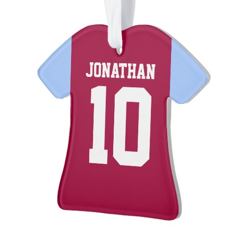 Personalized Football soccer shirt Contrast sleeve Ornament