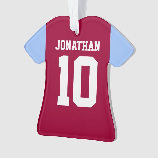Personalized Football soccer shirt Contrast sleeve Ornament (Front)