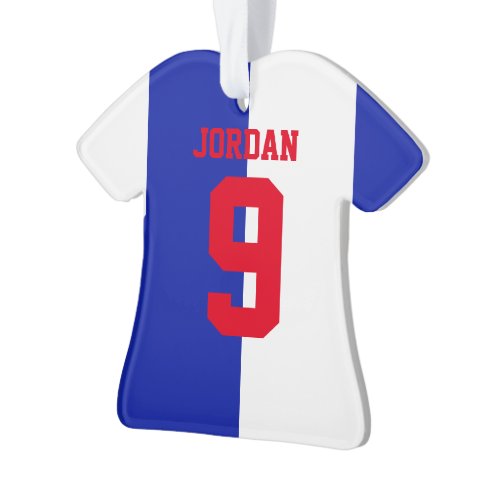 Personalized Football soccer shirt Halves Ornament