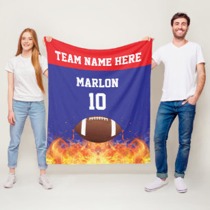 Personalized Football Sports Modern Fleece Blanket