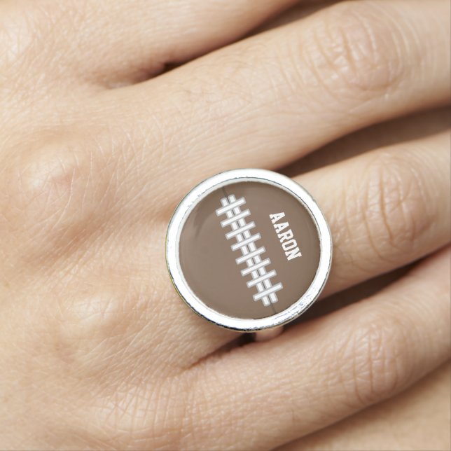 Personalized Football Sports Ring Gift (In Situ)