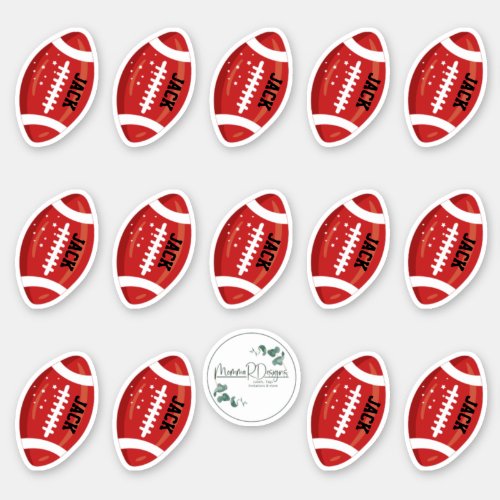 PERSONALIZED Football stickers football team  Sticker