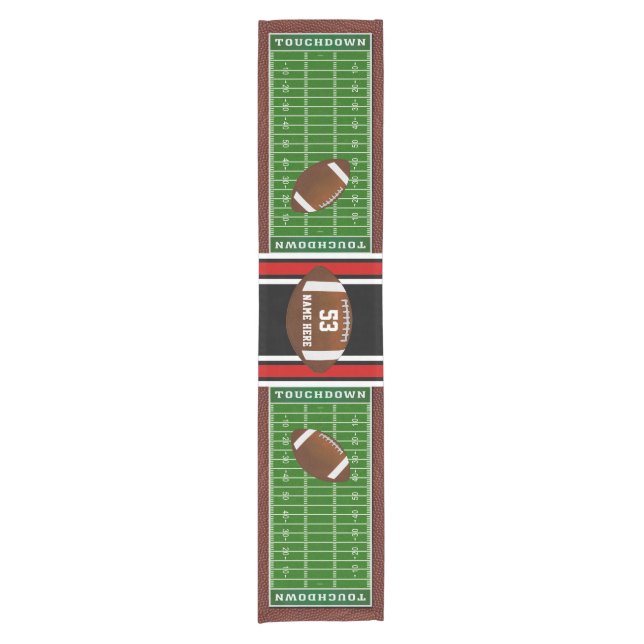 Personalized Football Table Runner, Any Occasion Short Table Runner (Front)