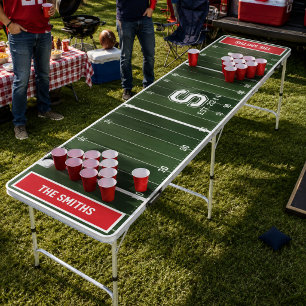 Personalized Football Tailgate Beer Pong Table
