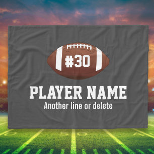 Personalized Football Team Name Jersey Number Fleece Blanket