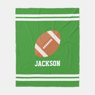 Personalized Football Themed Fleece Blanket