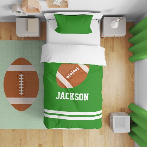 Personalized Football Themed Kids Duvet Cover