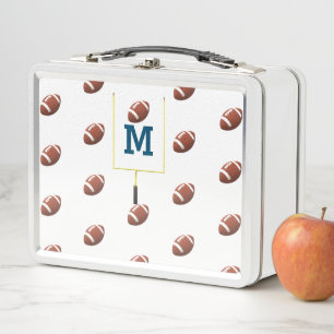 Personalized Football Themed Metal Lunch Box