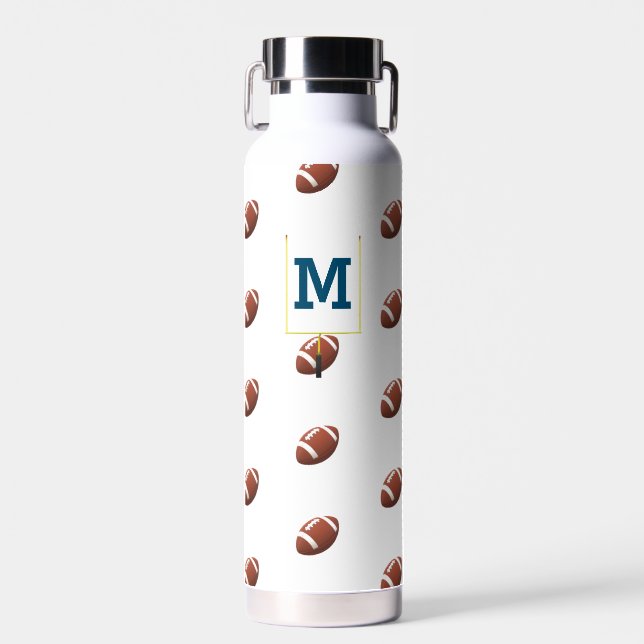 Personalized Football Themed Water Bottle (Front)