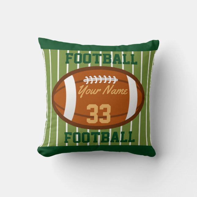 Personalized Football Throw Pillow (Front)