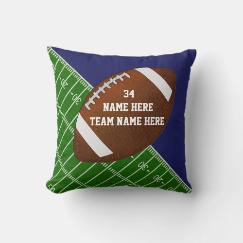 Personalized Football Throw Pillows with YOUR TEXT