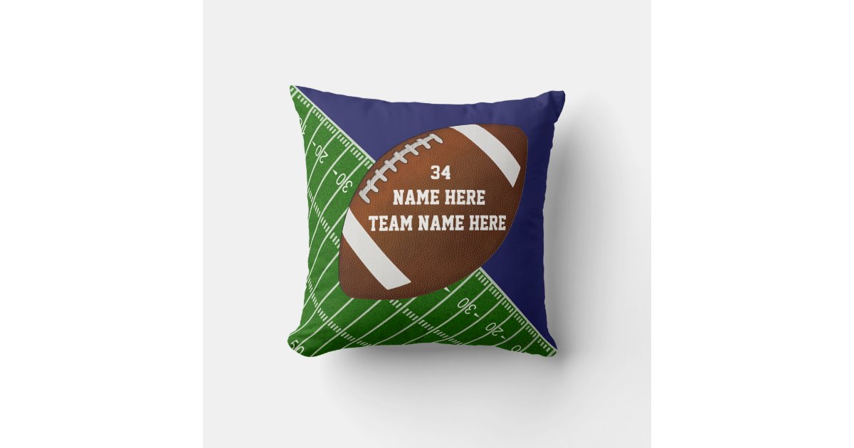 Personalized Football Throw Pillows with YOUR TEXT Zazzle