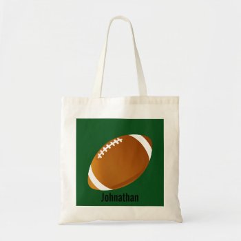 Personalized Football Tote Bag by theburlapfrog at Zazzle