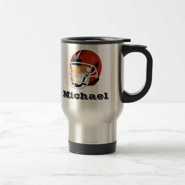 Personalized  Football Travel Mug (Right)