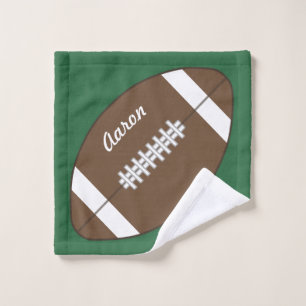 Personalized Football Washcloth 