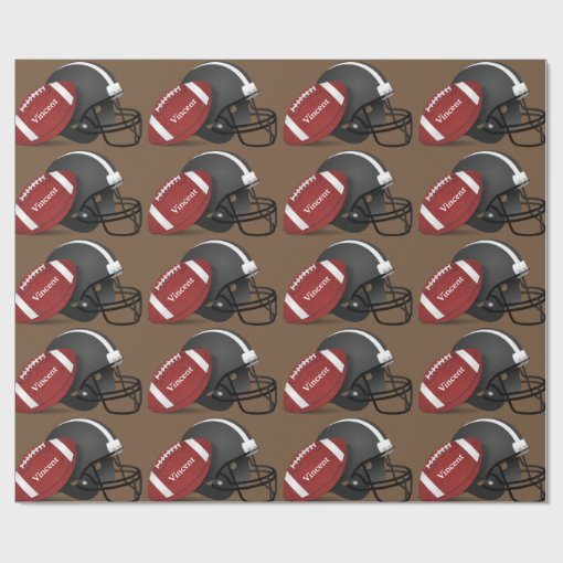 Personalized Football Wrapping Paper Zazzle