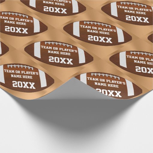Personalized Football Wrapping Paper,Team, Players Wrapping Paper Zazzle