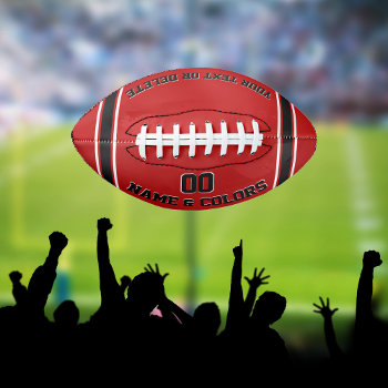 Personalized Football Your Text And Colors by LittleLindaPinda at Zazzle