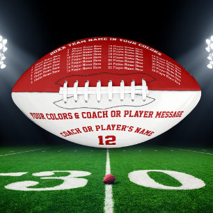 Personalized Footballs 8 Text Boxes, Your Colors