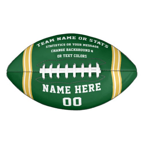 Personalized Footballs Green Football Customize Football