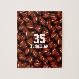personalized footballs pattern jigsaw puzzle