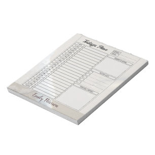 Personalized Footprint in sand day planner Notepad
