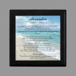 Personalized Footprints in the Sand Prayer Box
