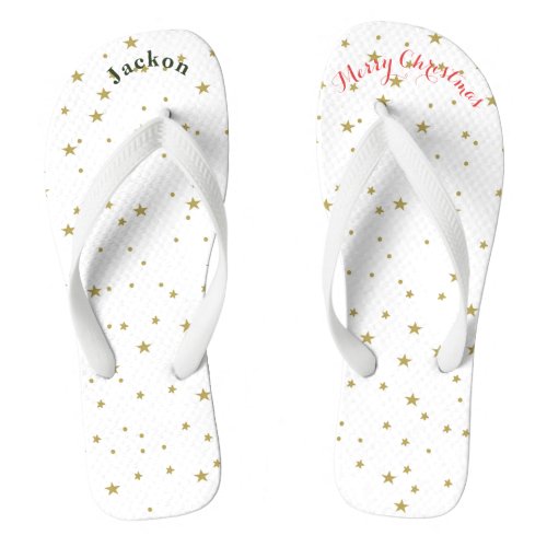 Personalized for Christmas Stockings Flip Flops