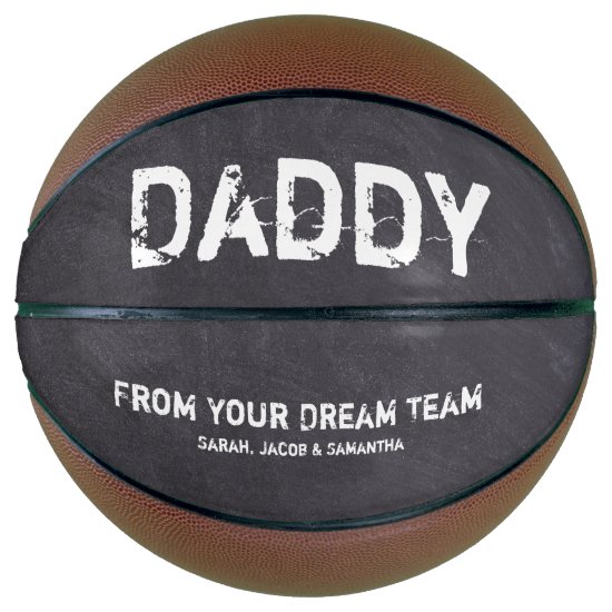 Personalized for Daddy, chalkboard etching Basketball