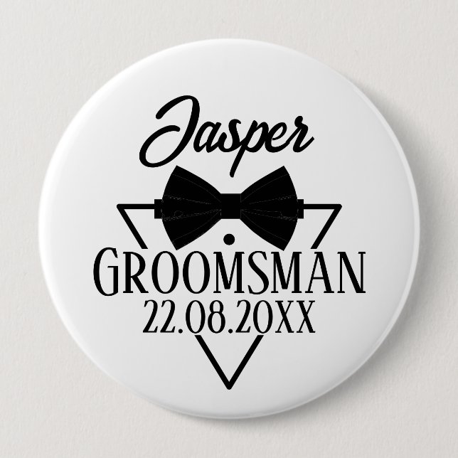 Personalized for Groomsman Button (Front)