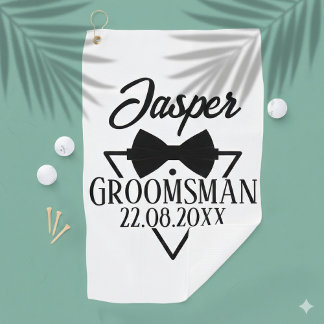 Personalized for Groomsman Golf Towel