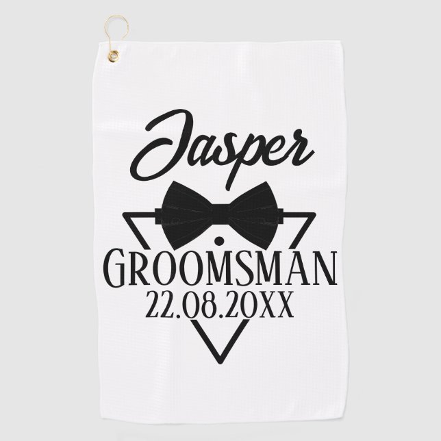 Personalized for Groomsman Golf Towel (Front)