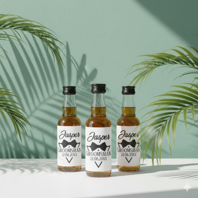 Personalized for Groomsman Liquor Bottle Label (label for a bottle for a Groomsman)
