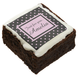 Personalized for Guests Him or Her Chocolate Brownie
