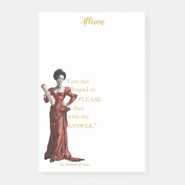 Personalized For Her Bold Sassy Quote  Post-it Notes (Front)