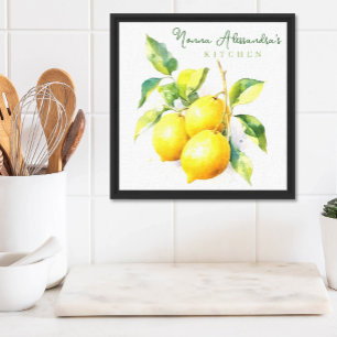 Personalized for Kitchen or Restaurant Lemons Canvas Print