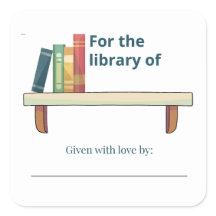 Personalized For the Library Of Name Label